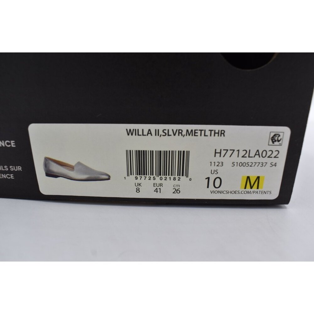 Vionic Womens Size 10 Willa II Silver Metallic Slip On Comfort Loafer Shoes - Picture 13 of 13